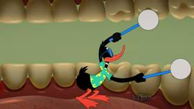 Screenshots from the 2021 Warner Bros. Television cartoon The Daffy Dentist