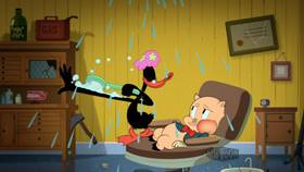 Screenshots from the 2021 Warner Bros. Television cartoon The Daffy Dentist