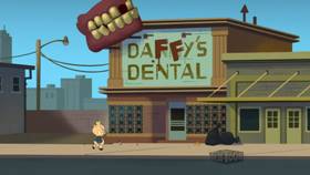 Screenshots from the 2021 Warner Bros. Television cartoon The Daffy Dentist