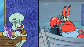 Screenshots from the 2021 United Plankton Pictures cartoon Squidward