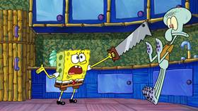 Screenshots from the 2021 United Plankton Pictures cartoon Squidward
