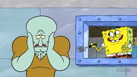 Screenshots from the 2021 United Plankton Pictures cartoon Squidward