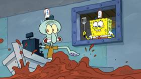 Screenshots from the 2021 United Plankton Pictures cartoon Squidward