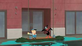 Screenshots from the 2021 Warner Bros. Television cartoon A Pane to Wash