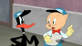 Screenshots from the 2021 Warner Bros. Television cartoon A Pane to Wash