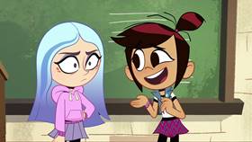 Screenshots from the 2021 Disney Television Animation cartoon First Day Frights