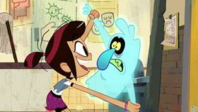 Screenshots from the 2021 Disney Television Animation cartoon First Day Frights