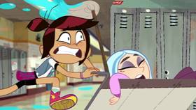 Screenshots from the 2021 Disney Television Animation cartoon First Day Frights