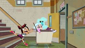 Screenshots from the 2021 Disney Television Animation cartoon First Day Frights