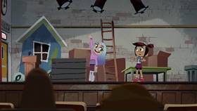 Screenshots from the 2021 Disney Television Animation cartoon First Day Frights