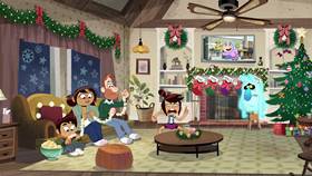 Screenshots from the 2021 Disney Television Animation cartoon Saving Christmas