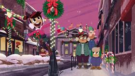 Screenshots from the 2021 Disney Television Animation cartoon Saving Christmas
