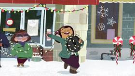 Screenshots from the 2021 Disney Television Animation cartoon Saving Christmas