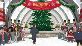 Screenshots from the 2021 Disney Television Animation cartoon Saving Christmas