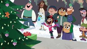 Screenshots from the 2021 Disney Television Animation cartoon Saving Christmas