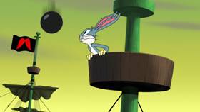 Screenshots from the 2021 Warner Bros. Television cartoon Sam-merica