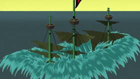 Screenshots from the 2021 Warner Bros. Television cartoon Sam-merica