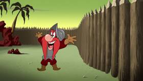 Screenshots from the 2021 Warner Bros. Television cartoon Sam-merica