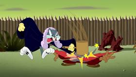 Screenshots from the 2021 Warner Bros. Television cartoon Sam-merica