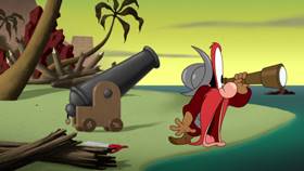 Screenshots from the 2021 Warner Bros. Television cartoon Sam-merica