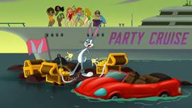 Screenshots from the 2021 Warner Bros. Television cartoon Sam-merica