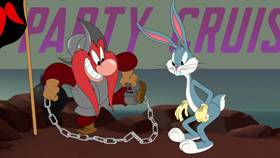 Screenshots from the 2021 Warner Bros. Television cartoon Sam-merica