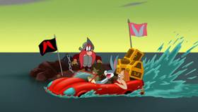 Screenshots from the 2021 Warner Bros. Television cartoon Sam-merica