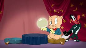 Screenshots from the 2021 Warner Bros. Television cartoon Daffy Psychic: New Love