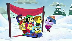 Screenshots from the 2021 Disney Television Animation cartoon Big City Greens Christmas Marathon
