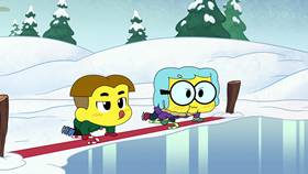 Screenshots from the 2021 Disney Television Animation cartoon Big City Greens Christmas Marathon