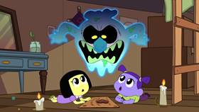 Screenshots from the 2021 Disney Television Animation cartoon Scratch Haunts