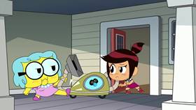 Screenshots from the 2021 Disney Television Animation cartoon Scratch Haunts