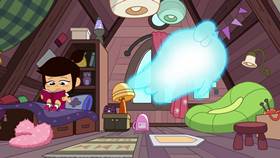 Screenshots from the 2021 Disney Television Animation cartoon Scratch Haunts