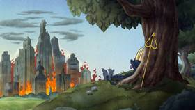 Screenshots from the 2022 Netflix cartoon The Devil