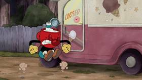 Screenshots from the 2022 Netflix cartoon The I Scream Man