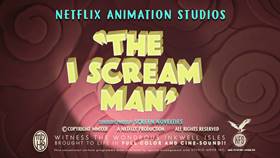 Screenshots from the 2022 Netflix cartoon The I Scream Man