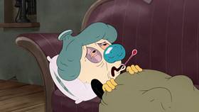 Screenshots from the 2022 Netflix cartoon The I Scream Man