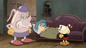 Screenshots from the 2022 Netflix cartoon The I Scream Man