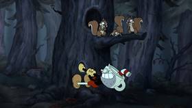 Screenshots from the 2022 Netflix cartoon Lost in the Woods