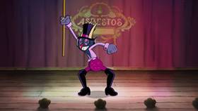 Screenshots from the 2022 Netflix cartoon Cupstaged