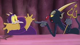 Screenshots from the 2022 Netflix cartoon A Very Devil Christmas