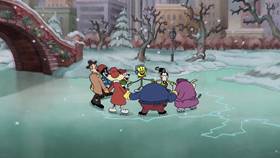 Screenshots from the 2022 Netflix cartoon A Very Devil Christmas