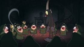 Screenshots from the 2022 Netflix cartoon A Very Devil Christmas