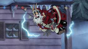 Screenshots from the 2022 Netflix cartoon A Very Devil Christmas