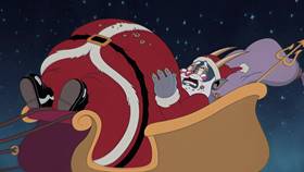 Screenshots from the 2022 Netflix cartoon A Very Devil Christmas