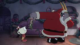 Screenshots from the 2022 Netflix cartoon A Very Devil Christmas