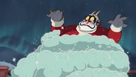 Screenshots from the 2022 Netflix cartoon A Very Devil Christmas