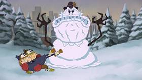 Screenshots from the 2022 Netflix cartoon A Very Devil Christmas