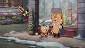 Screenshots from the 2022 Netflix cartoon A Very Devil Christmas