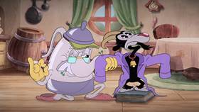 Screenshots from the 2022 Netflix cartoon Down & Out